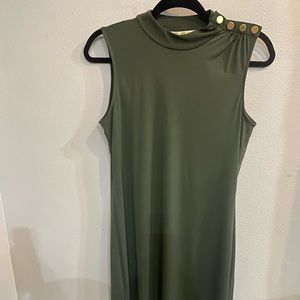 Michael Kors MK Basics Collection Color Ivy Sleeveless Dress Size Small